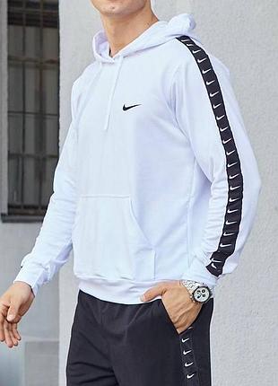 Худі чоловіче nike біле бавовняне