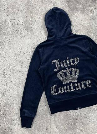 Кофта жіноча juicy couture велюрова на змійці з капюшоном y2k вінтаж