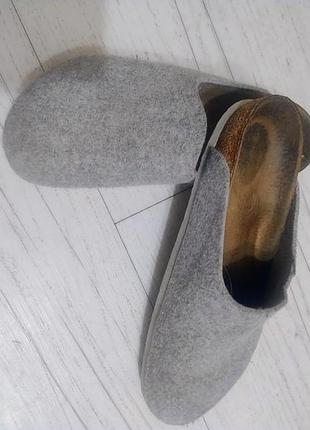 Капці чоловічі birkenstock сірі з супінатором