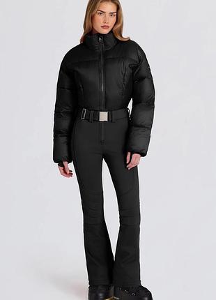 Жіночий гірськолижний костюм b o + t e e waterproof padded belted ski suit чорний