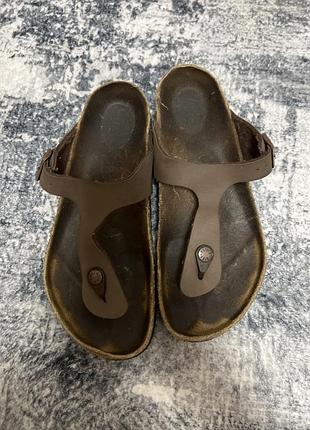 Жіночі/чоловічі/унісекс коричневі вʼєтнамки біркенштофи birkenstock