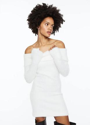 Мягенькое пушистое нежное тёплое платье травка светло салатовое h&m