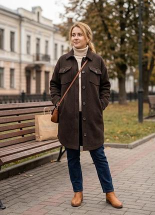 Теплий подовжений шакет/сорочка-пальто primark (xs/м)