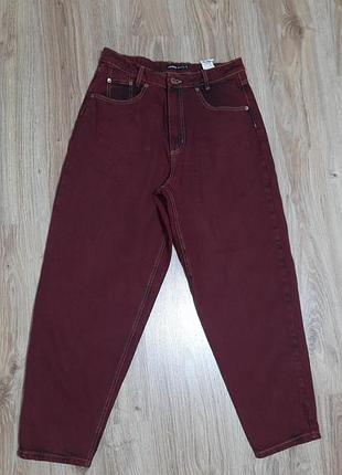 Джинсы женские бордовые бренда cropp