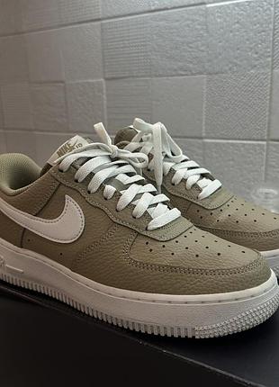 Кросівки nike air force 1 хакі бежеві