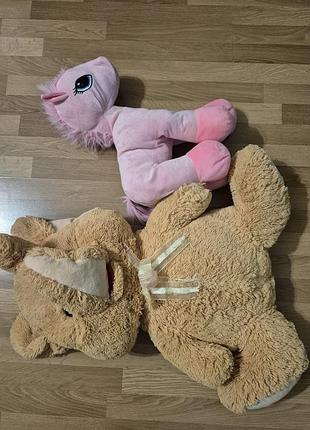 Большие игрушки слон и поняшка