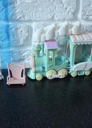 Сільванія фемілі sylvanian families — райдужний потяг із хмаринками, оригінал epoch