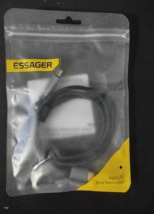 Кабель essager usb type-c - usb type-c 100w з дисплеєм
