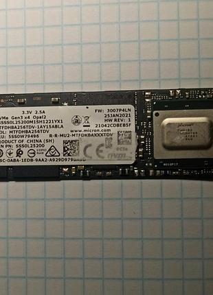 Твердотільний накопичувач micron 2300 m.2 nvme місткістю 256 гб (модель mtfdhba256tdv-1ay15abla).
