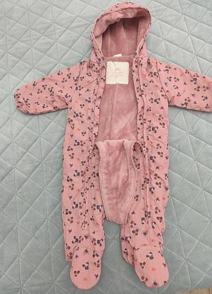 Комбінезон для дівчаток next baby демісезонний з капюшоном розмір 74