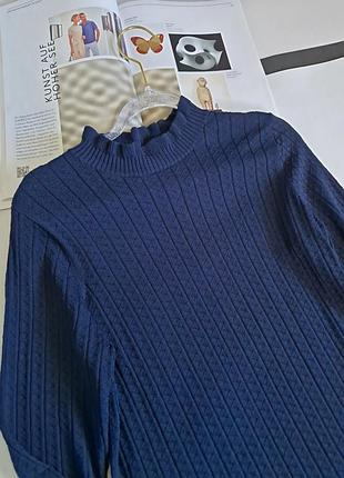 Sale holly &amp; whyte р м Эластичный кружевной ажурный свитер синий 5
