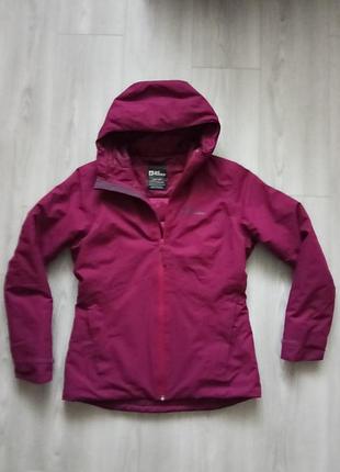 Куртка жіноча jack wolfskin утеплена, розмір s, бордова