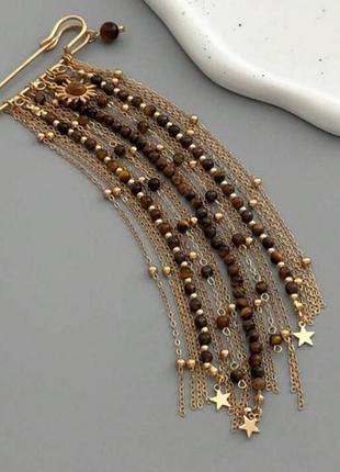 Роскошная булавка тигровый глаз, цепочки, брошка, галстук 5