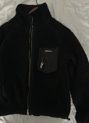 Куртка жіноча шубка bershka тедді чорна розмір s