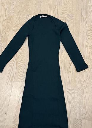 Довга сукня жіноча zara зелена