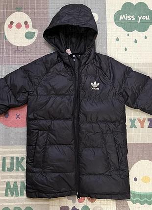 Пуховик для хлопчика adidas чорний, розмір 9-10 років, зріст 140 см