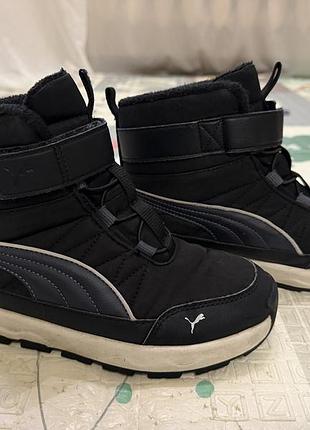 Черевики зимові puma чорні, розмір 35, довжина устілки 22,5 см