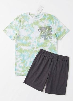 Пижама для мальчика хлопок футболка и шорты h&amp;m 0946825 12-14 лет (158-164 см) разноцветный
