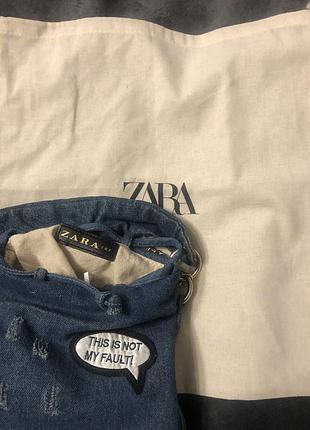 Сумка жіноча zara джинсова синя 4