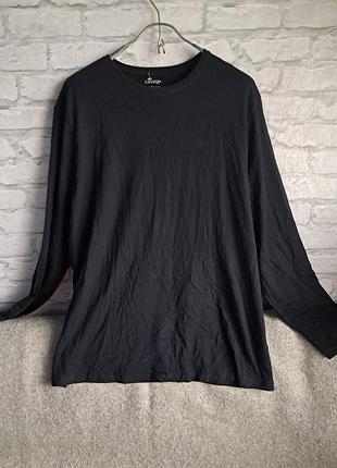 Базовий чорний лонгслів george casual (розмір 2xl)