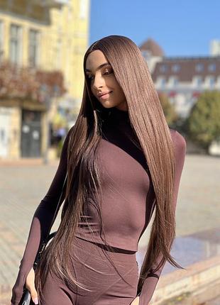 Перука жіноча довга пряма русява 95 см