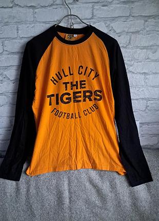 Яскравий лонгслів реглан hull city afc «the tigers» (розмір l)