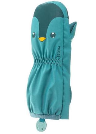 Зимние лыжные варежки decathlon wedze warm lugiklip (пингвины)