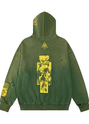 Худі чоловіче enfants riches déprimés two wars with one green zip-up