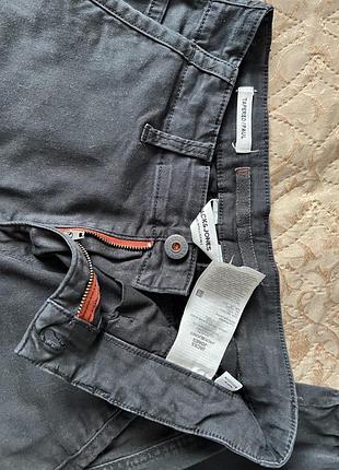 Джинси чоловічі jack & jones tapered/paul сірі