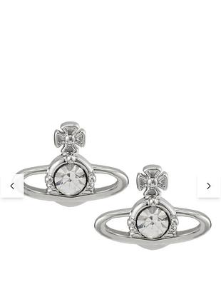 Сережки vivienne westwood nano solitaire earrings сріблясті