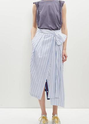 Асиметрична дизайнерська міді- спідниця dries van noten solada tape skirt ss24,  оригінал