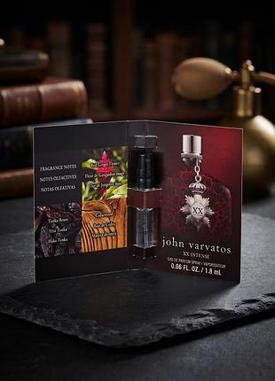 парфюмированный пробник john varvatos xx intense eau de parfum для мужчин, 1.8 мл