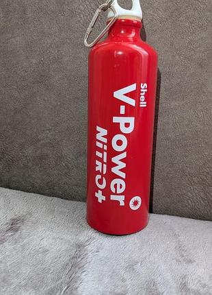 Брендована алюмінієва спортивна пляшка (фляга) shell v-power nitro+ - в чудовому стані.