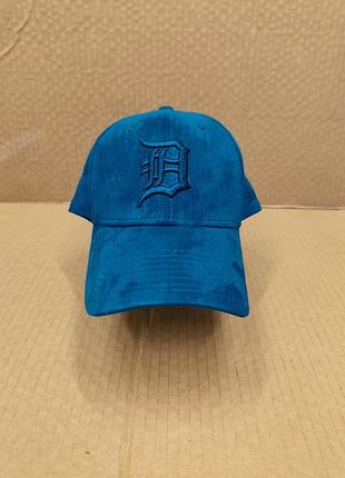 Кепка new era 9forty detroit tigers — замшева, бірюзова (оригінал)