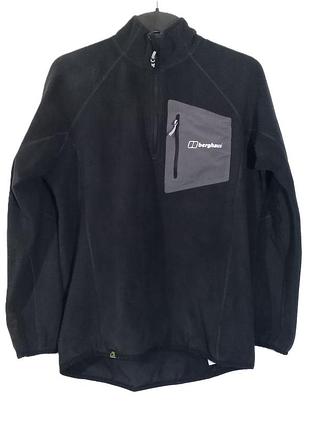 Мужская тонкая флиска berghaus polartec пог 55см | р. m (46-48) графитовая черная