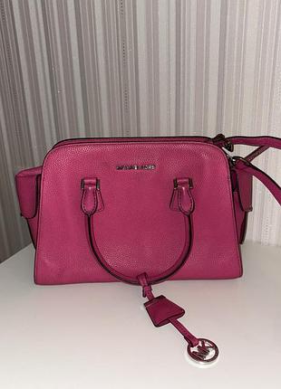 Сумка жіноча michael kors harper medium малинова