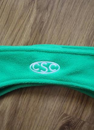 Спортивна флісова пов'язка на голову унісекс csc (зелена)
