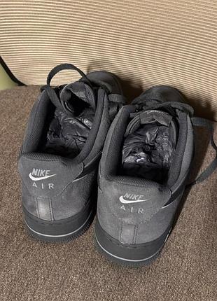 Кросівки чоловічі nike air force 1 сірі замшеві, розмір 45