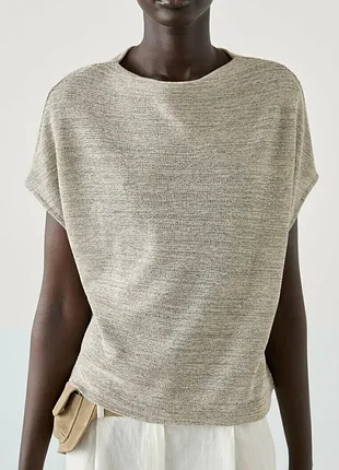 Massimo dutti фактурный топ футболка