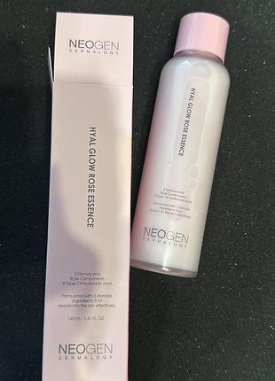 Neogen dermalogy hyal glow rose essence зволожуюча есенція з трояндовою водою