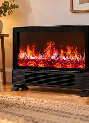 Електрокамін flame heater для дому • портативний обігрівач flame heater з ефектом полум'я, ptc-нагріванням і пультом