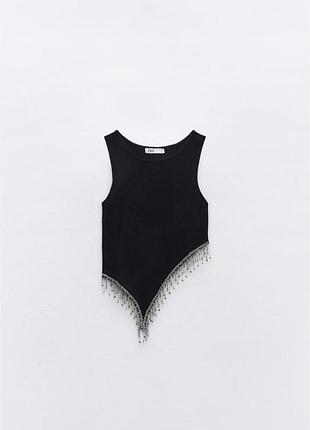 Топ з стразами камінчиками zara