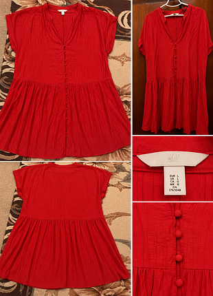 Красное платье h&amp;m, размер l, состояние как новое