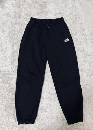 Спортивні штани жіночі the north face чорні флісові xs/s