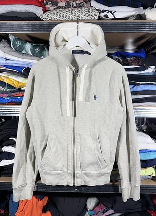 Polo ralph lauren gray y2k zip hoodie women’s xs size