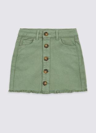 🤍спідниця для дівчинки m&s зелена, 11-12 років💚