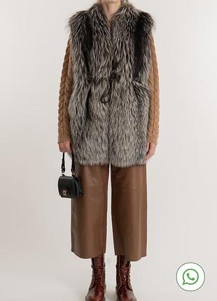 Стильний max mara жилет з лисицею італія