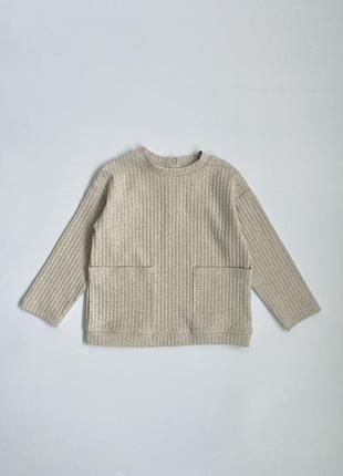 Кофта реглан h&m для дітей 1,5 -2 років розмір 92 бежевого кольору з кишенями