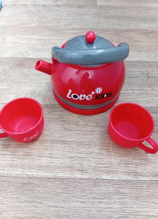 Посуд love kids набір іграшковий червоний