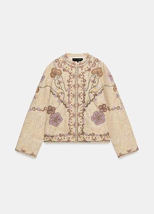 Блейзер жіночий з вишивкою zara new